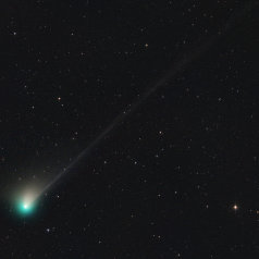 20230114 Comet C2022 E3 ZTF Comet C/2022 E3 (ZTF), Takahashi Epsilon 130D, DSPro 2600C, Gain 0, Offset 100 14 x 120s field 177‘ x 118‘ ASA DDM85, Moon 59%,Gahberg 20230114 UTC 4:50
