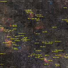 Nebula and Cluster in Cepheus-Grid Nebula & Cluster in Cepheus, Canon EOS6Da EF200 f4 ISO1600 88 x 300s total 440min iEQ30Pro, Gahberg 20200915 - 0920