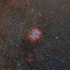 Ngc-2237-Rosettennebel Ngc 2237 Rosetta. Canon EOS6D EF200 f3,5 564min 4min Subs Gahberg 20170120 - 0121