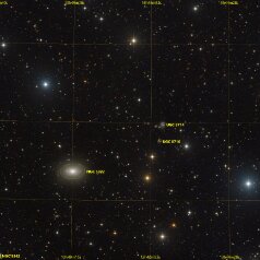 NGC5322-Grid NGC 5322 in Ursa Major, ASA N10 DSPro 2600m L79x500s, ASK8/f3 Nexus DSPro 2600C 133x300s total: 22h ASA DDM85, Gahberg 20250302-0303