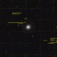 M13-ED80-500-Grid M 13 im Herkules, Lacerta 80/500, Canon EOSR, ISO2000 148 x 60s Staradventure GTI Crop 100%, Pichl 20230715
