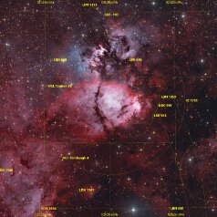 IC1795-Grid IC1795 in Cassiopeia, ASA N10 DSPro 2600m L51x500s,Ha 37x900s, OIII 39x900s ASK8/f3 Nexus DSPro 2600C 170x300s total: 40,7h ASA DDM85, Gahberg 20251106-1218