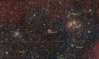 M36-NGC1931-IC417-Grid M36, NGC 1931, IC417 in Auriga, Takahashi Epsilon 130D, DSPro 2600C, Gain 0, Offset 100, 117 x 300s L-extreme 96 x300s 17,75h ASA DDM85, Gahberg 20211221 -...