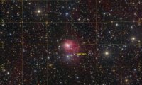 NGC1931-in-Auriga-Grid NGC1931 in Auriga, ASAN10 Trius 694 L633 min, ASK8 Trius 694 RGB a‘ 217min Ha 12 nm 442min, total 28.8h, Gahberg 20211029 - 1221