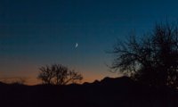 Mond und Venus am Abendhimmel 01.11.2008