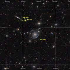 NGC 2805, 2820, 2814 in Ursa Major-Grid NGC 2805, 2820, 2814 in Ursa Major,ASAN10 Trius 694 L 892min, ASK8 Trius 694 RGB a‘ 308min, Gahberg 20220301 - 0305