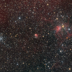 M36-NGC1931-IC417 M36, NGC 1931, IC417 in Auriga, Takahashi Epsilon 130D, DSPro 2600C, Gain 0, Offset 100, 117 x 300s L-extreme 96 x300s 17,75h ASA DDM85, Gahberg 20211221 -...