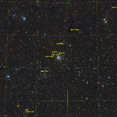 NGC-7129-7142-in-Cepheus-Grid NGC 7129, 7142 in Cepheus ,Takahashi Epsilon 130D, DSPro 2600C, Gain 0, Offset 100, 59 x 300s total 4,9h ASA DDM85,Gahberg 20230811