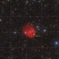 Sh2-217 in Auriga-Grid Sh2-217 in Perseus,ASAN10 Trius 694 L 233min,Ha12nm 442min, ASK8 Trius 694 RGB a‘ 71min,Gahberg 20221227 - 20230101