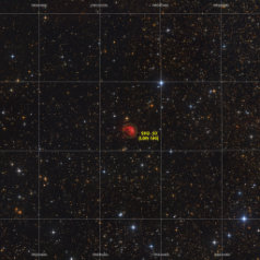 Sh2-93-Grid Sh2-93 in Vulpecula, ASAN10 Trius 694 L 500min, ASK8 Trius 694 RGB a‘163min Ha 12nM 267min, Gahberg 20210723-0813