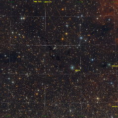vdB2-in-Cassiopeia-Widefield-Grid VDB2 in Cassiopeia, Takahashi Epsilon 130D, DSPro 26900C, Gain 0, Offset 100 97 x 300s total 8,1h ASA DDM85, Gahberg 20221030