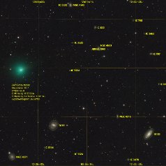 _24P-Schaumasse-M91-M98-Grid 24P/Schaumasse & M91, M88, Virgo Cluster, ASK8“ f3 Nexus, DSPro2600C 33x100s, ASADDM85, Gahberg 20251229 UT 04:23