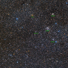 Clusters-in-Cassiopeia-id Clusters in Cassiopeia IC166, NGC654, Berkeley 6, NGC 663. NGC659, M103 Esprit 80/400 Canon EOS6D ISO 800 8min Subs Gahberg 20180908 - 0909