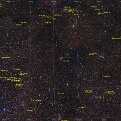 NGC 7419 Sh2-154 Esprit EOS6D-Grid NGC7419, Sh2-154 & 158 in Cepheus, Esprit 80-400, Canon EOS6D ISO 1600, 20 x 480s, total 176 min, Gahberg 20190921