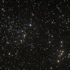 NGC-1817-1807 NGC 1817 & 1807 in Taurus ASA N10“ ST10XME L 83 min ASK8“ @540mm SXV-H9 RGB 40/40/40min Gahberg 20150213