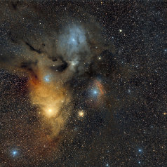 Antares-Rho Opiuchus Antares & Rho Ophiuchus Nebula, Canon EOS6Da EF200 ISO1600 74 x 5min/ 6,2h iEQ30Pro, Altitude 17°over Horizon Gahberg 20210503 - 0614